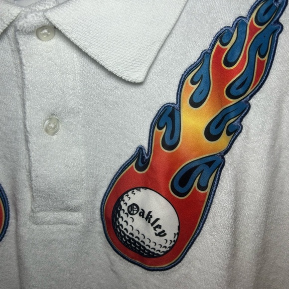Oakley flaming golf ball Towel polo - Picture 9 of 10